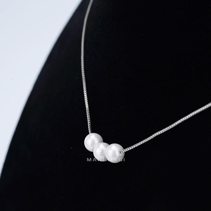 パールネックレス 三粒 6mm 18金 大粒 冠婚葬祭 葬式 結婚式 フォーマル パーティー アコヤ貝 レディース ピンクゴールド ホワイトゴールド 長さ調整可能 |  | 07