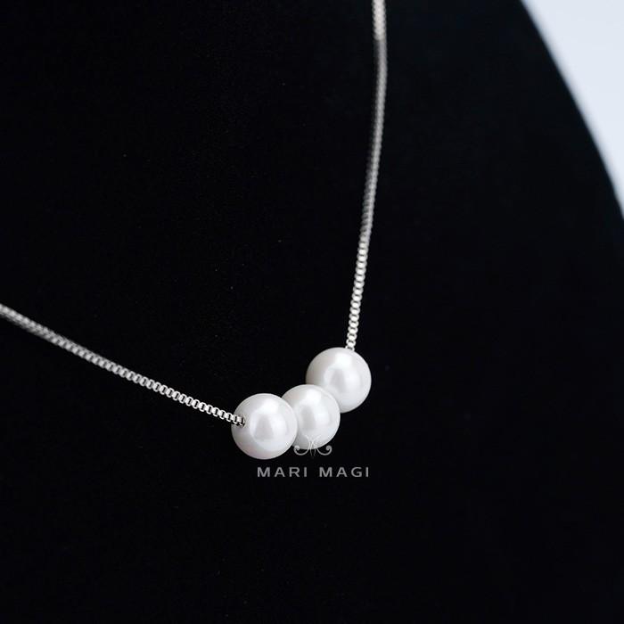 パールネックレス 三粒 6mm 18金 大粒 冠婚葬祭 葬式 結婚式 フォーマル パーティー アコヤ貝 レディース ピンクゴールド ホワイトゴールド 長さ調整可能 |  | 08