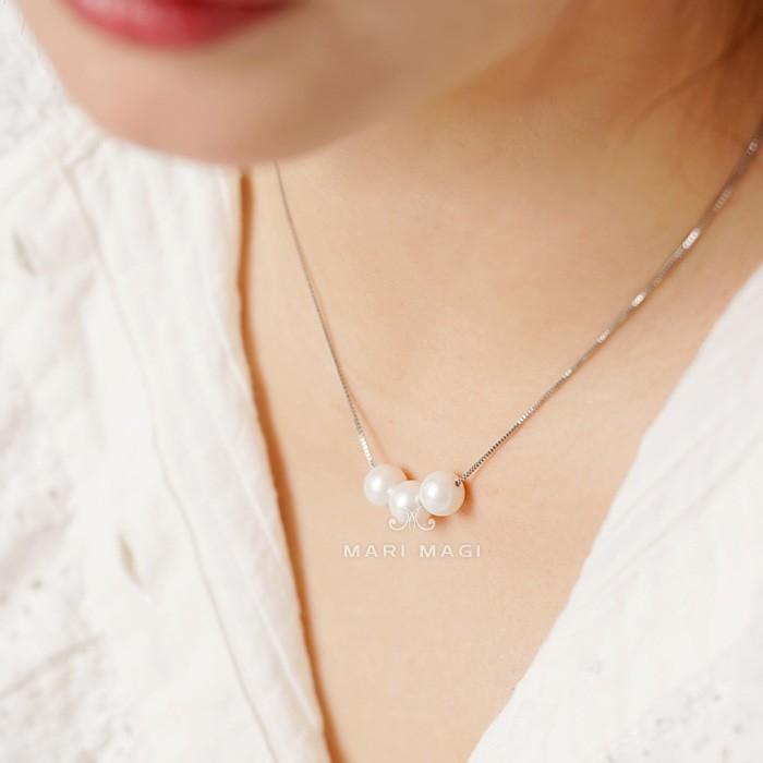 パールネックレス 三粒 8mm 18金 大粒 冠婚葬祭 葬式 結婚式 フォーマル パーティー アコヤ貝 レディース ピンクゴールド ホワイトゴールド 長さ調整可能 |  | 05