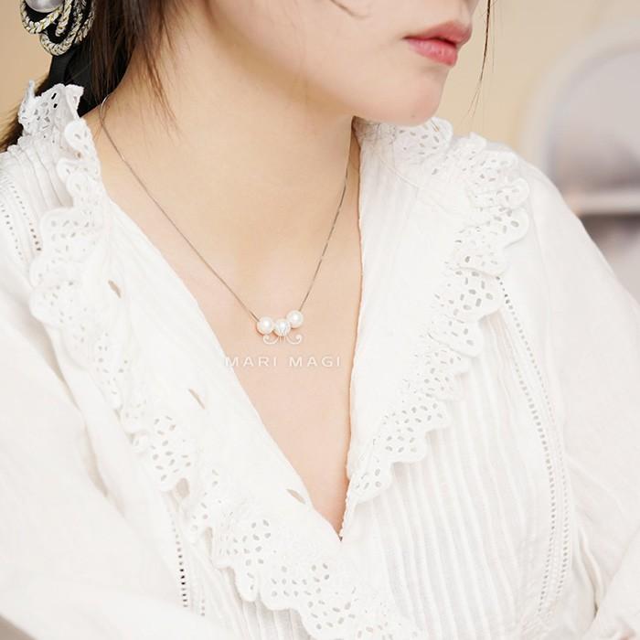 パールネックレス 三粒 8mm 18金 大粒 冠婚葬祭 葬式 結婚式 フォーマル パーティー アコヤ貝 レディース ピンクゴールド ホワイトゴールド 長さ調整可能 |  | 06