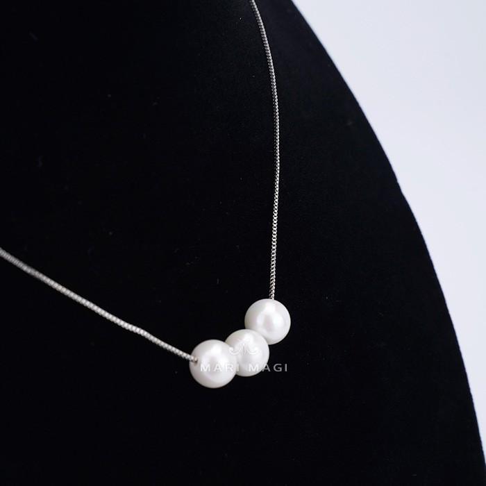 パールネックレス 三粒 8mm 18金 大粒 冠婚葬祭 葬式 結婚式 フォーマル パーティー アコヤ貝 レディース ピンクゴールド ホワイトゴールド 長さ調整可能 |  | 07