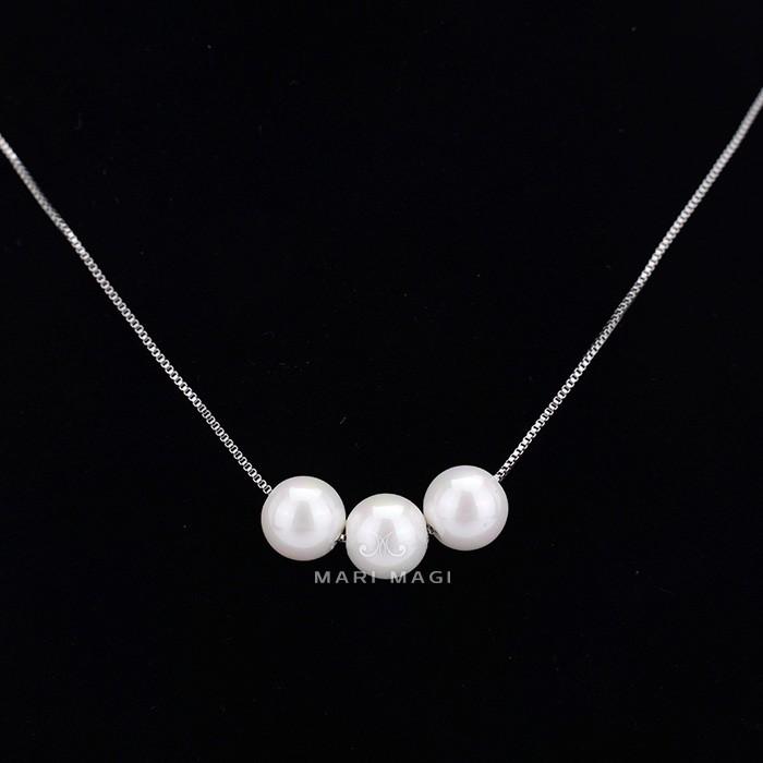 パールネックレス 三粒 8mm 18金 大粒 冠婚葬祭 葬式 結婚式 フォーマル パーティー アコヤ貝 レディース ピンクゴールド ホワイトゴールド 長さ調整可能 |  | 09