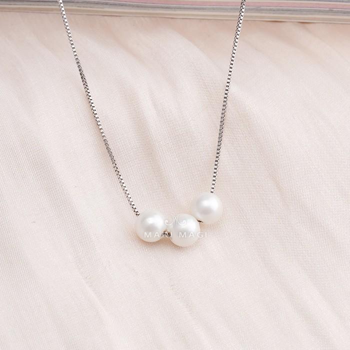 パールネックレス 三粒 8mm 18金 大粒 冠婚葬祭 葬式 結婚式 フォーマル パーティー アコヤ貝 レディース ピンクゴールド ホワイトゴールド 長さ調整可能 |  | 12