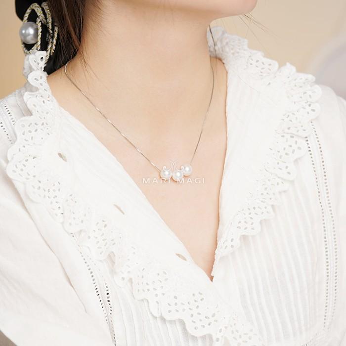 パールネックレス 三粒  10mm 18金 大粒 冠婚葬祭 葬式 結婚式 フォーマル パーティー アコヤ貝 レディース ピンクゴールド ホワイトゴールド 長さ調整可能 |  | 07