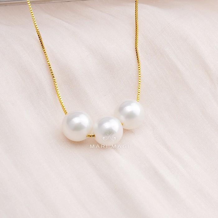 大粒のあこやパール・アメジスト・ペリドットブローチトップの貝パールネックレス Felice あこや真珠ペンダント4.5-5.0mm K18WG/K18YG | あこや