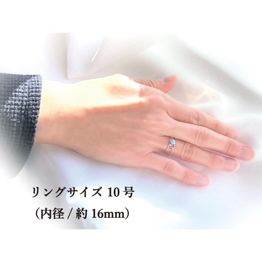 イヤーカフ リング レディース アレルギー対応 ニッケルフリー K10 10金 イエローゴールド カラーストーン リングカフ 2way 片耳用 指輪 10号 天然石の画像