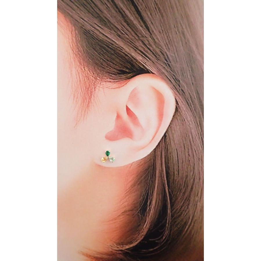 ピアス レディース アレルギー対応 ニッケルフリー K10 10金 イエロー 
