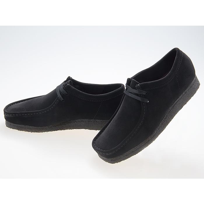 クラークス CLARKS ORIGINALS WALLABEE ワラビー BLACK SUEDE ブラック スエード #26155519｜fedes