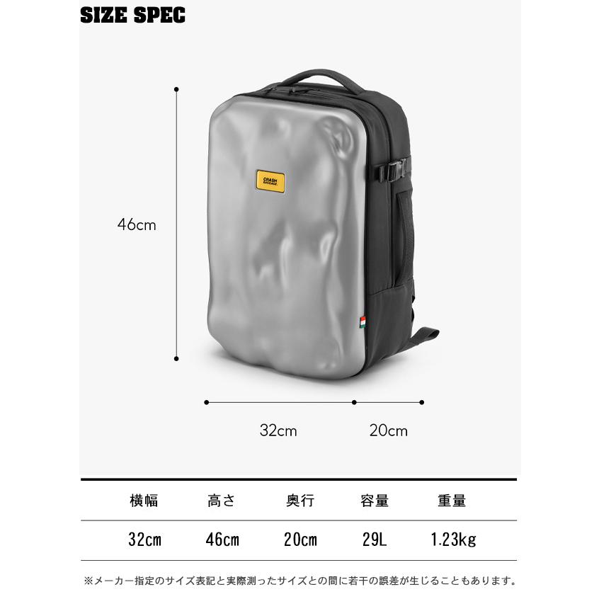 クラッシュバゲージ CRASH BAGGAGE ICONIC BACKPACK アイコニック バックパック リュック 鞄 バック ユニセックス SILVER シルバー #CB310-21の画像