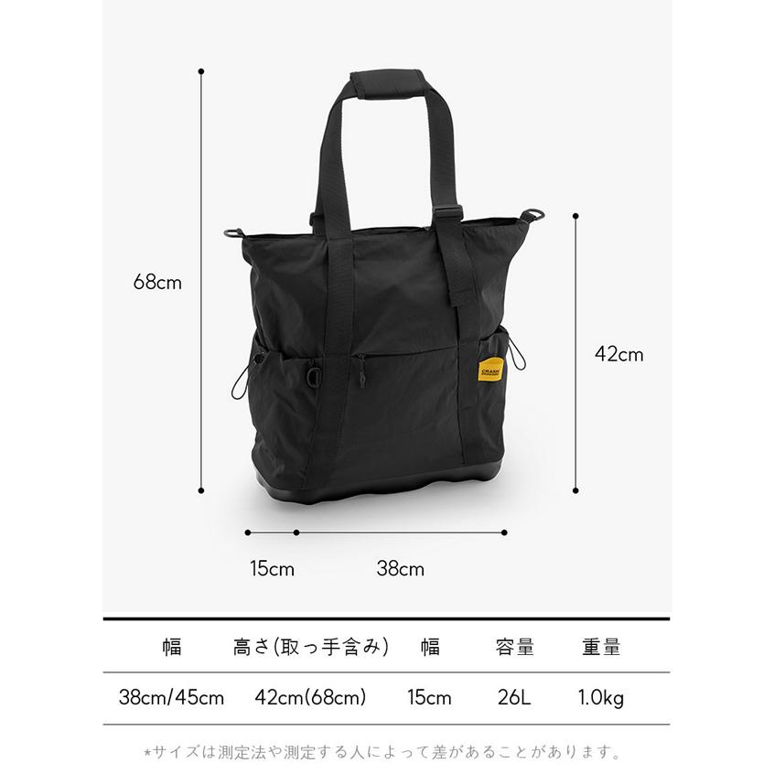 クラッシュバゲージ CRASH BAGGAGE HARD TOTE BAG ハード トートバック 鞄 バック ユニセックス BLACK ブラック 黒 #CB315-01の画像