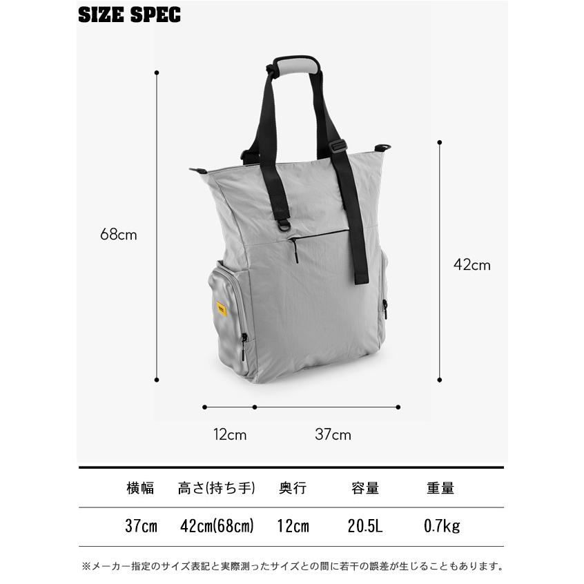 クラッシュバゲージ CRASH BAGGAGE SOFT SIDE TOTE BAG ソフト サイド トートバック ショルダーバック 2WAY ユニセックス SILVER シルバー #CB325-21の画像