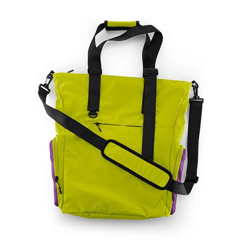 クラッシュバゲージ CRASH BAGGAGE SOFT SIDE TOTE BAG ソフト サイド トートバック ショルダーバック 2WAY ユニセックス グリーン バイオレット #CB325-65の画像