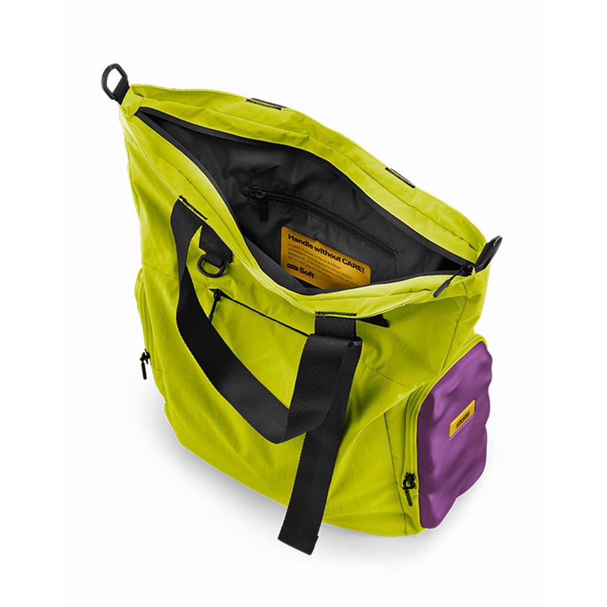 クラッシュバゲージ CRASH BAGGAGE SOFT SIDE TOTE BAG ソフト サイド トートバック ショルダーバック 2WAY ユニセックス グリーン バイオレット #CB325-65の画像