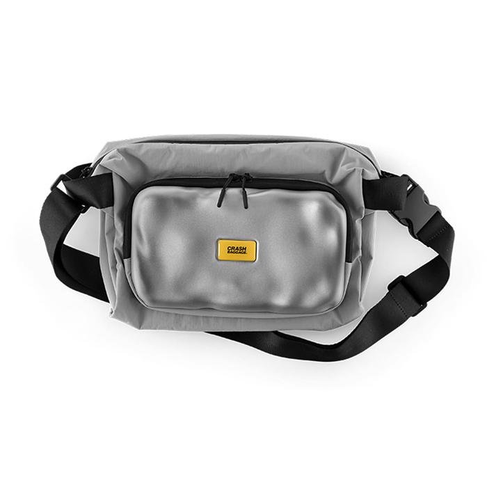 クラッシュバゲージ CRASH BAGGAGE SOFT CROSSBODY BAG ソフト クロスボディー バック SILVER シルバー #CB327-21の画像
