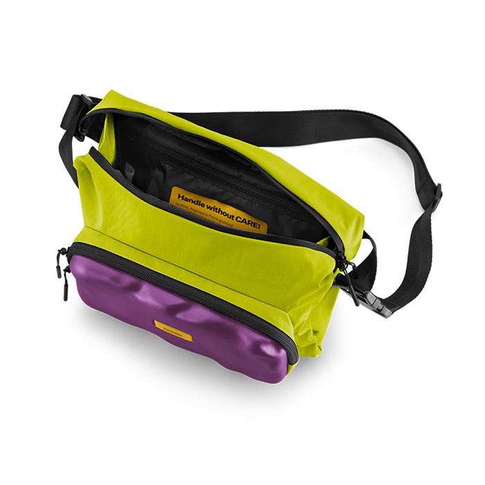 クラッシュバゲージ CRASH BAGGAGE SOFT CROSSBODY BAG ソフト クロスボディー バック ACID GREEN VIOLET アシッドグリーン バイオレット #CB327-65の画像
