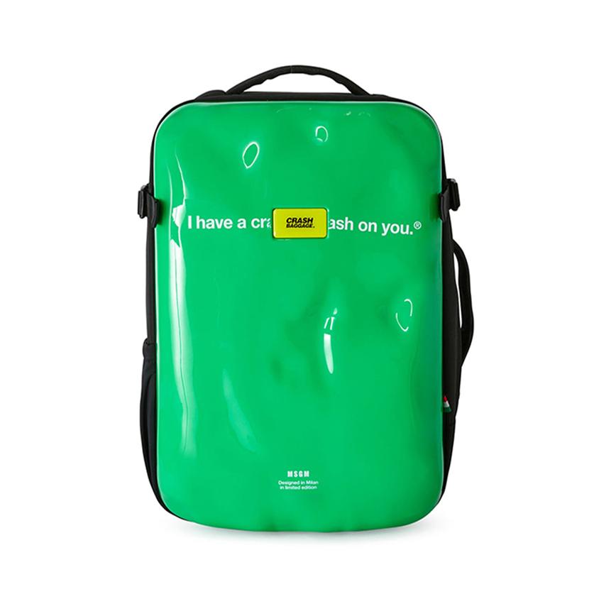 クラッシュバゲージ CRASH BAGGAGE MSGM ICONIC BACKPACK コラボ アイコニック バックパック リュック 鞄 バック ユニセックス GREEN グリーン #CB404-35の画像