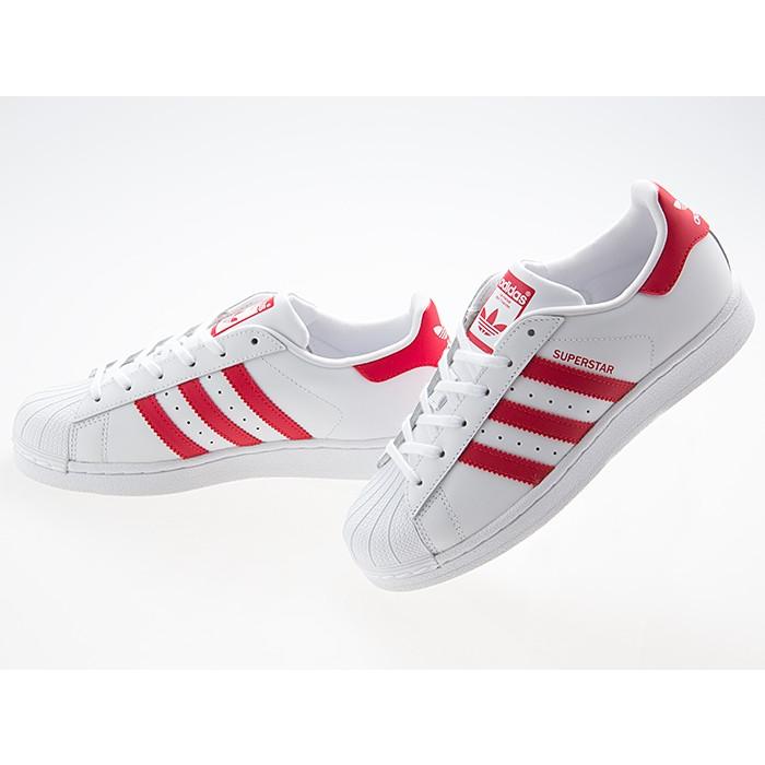 adidas superstar white scarlet