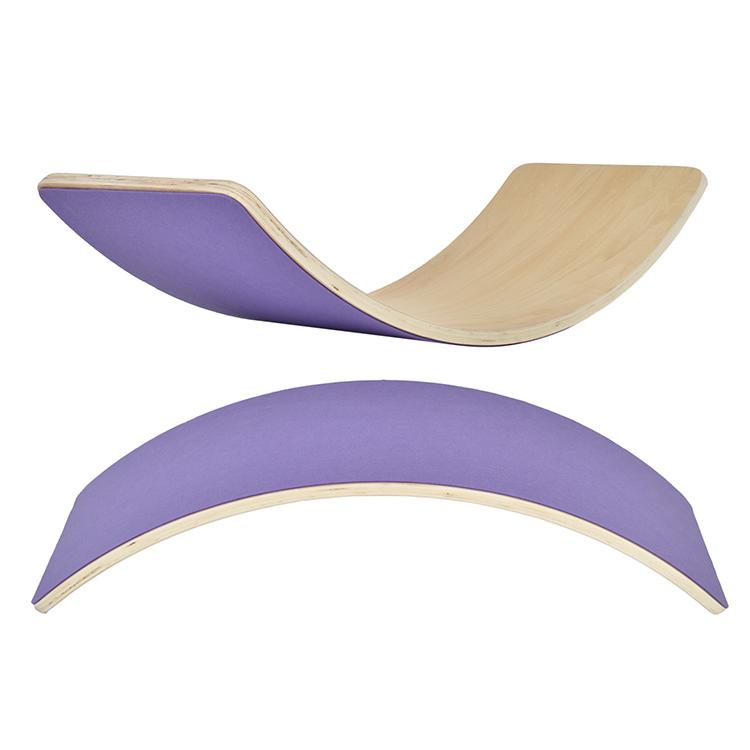 HEALMO バランスボード 木製 紫 バランスボード 木製 天然木 子供 大人 体幹 トレーニング バランス