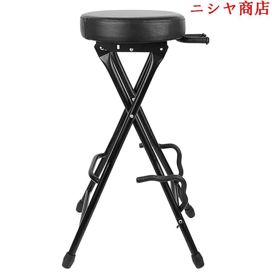 ギタースタンドチェア 椅子 折りたたみ式 ギター立て 楽器スツール