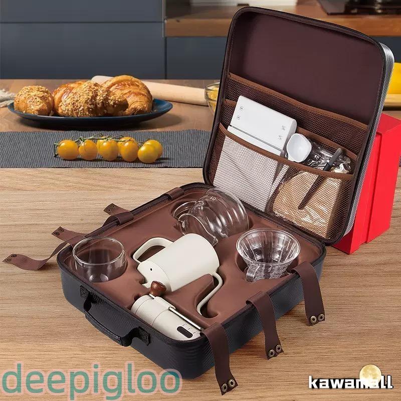 アウトドア 手挽き コーヒーミル ハンドドリップ コーヒーセット 8点