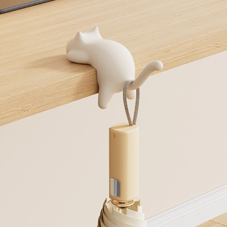 テーブル バッグハンガー 猫 デスク 荷物掛け バッグホルダー バッグ