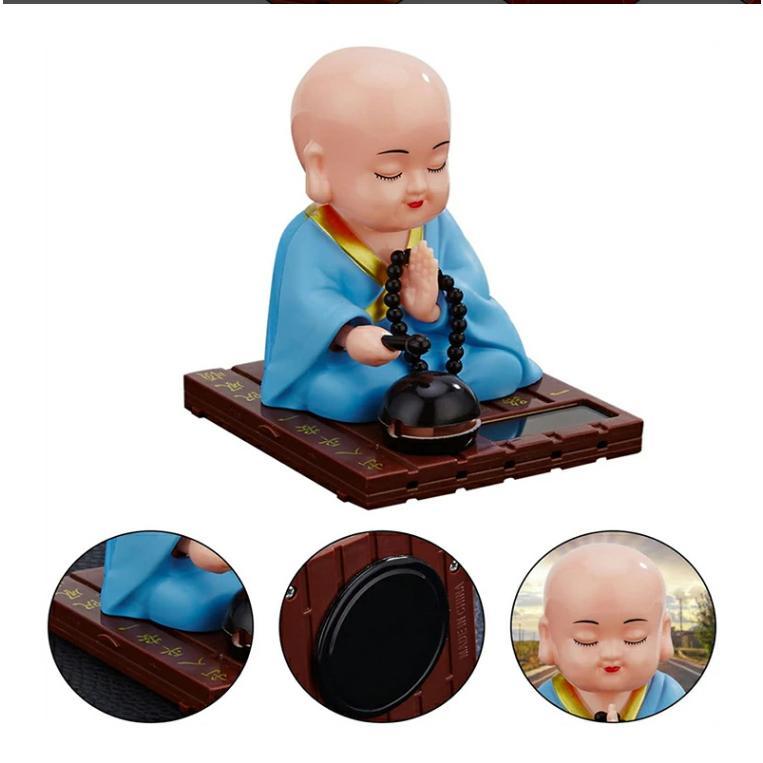 車 運転ソーラー お坊さん 福の神 僧侶 置物 飾り 玩具 木魚 叩く 頭 動く 太陽光 ダンス お寺 飾り 檀家 お盆 にぎやか ディスプレイ かわいい |  | 12