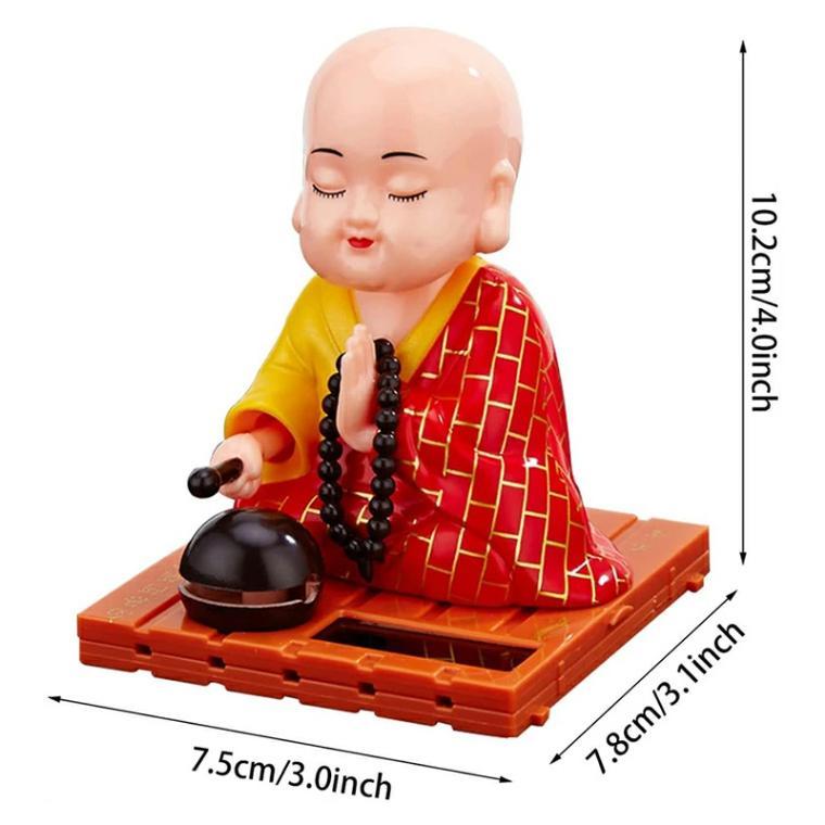 車 運転ソーラー お坊さん 福の神 僧侶 置物 飾り 玩具 木魚 叩く 頭 動く 太陽光 ダンス お寺 飾り 檀家 お盆 にぎやか ディスプレイ かわいい |  | 14