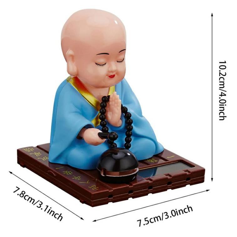 車 運転ソーラー お坊さん 福の神 僧侶 置物 飾り 玩具 木魚 叩く 頭 動く 太陽光 ダンス お寺 飾り 檀家 お盆 にぎやか ディスプレイ かわいい |  | 15