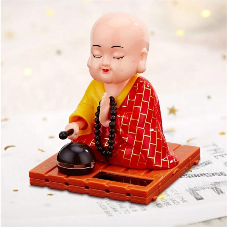 車 運転ソーラー お坊さん 福の神 僧侶 置物 飾り 玩具 木魚 叩く 頭 動く 太陽光 ダンス お寺 飾り 檀家 お盆 にぎやか ディスプレイ かわいい |  | 16