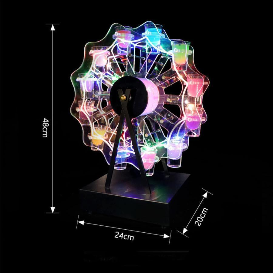 限定特別価格 テキーラ観覧車 LEDコカボムグラス コカボムグラス カクテルグラス お酒 棚 カクテルグラス12個付きの画像