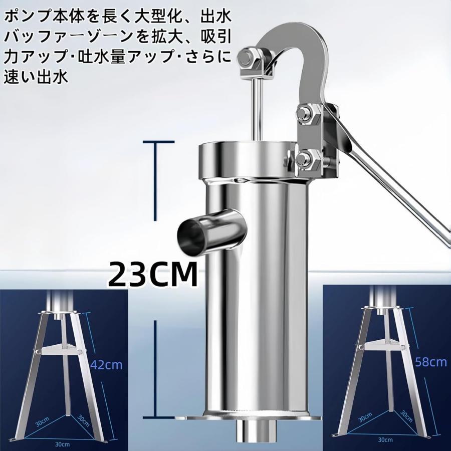 井戸ポンプ 手押しポンプ 手動ポンプ ステンレス製 5m/10mホース