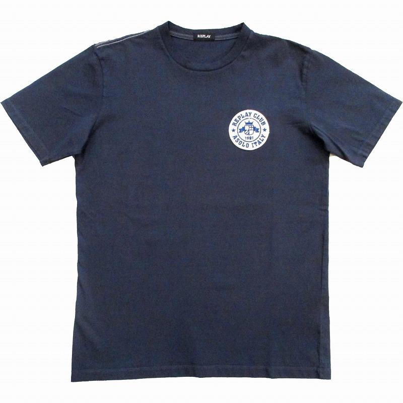 リプレイ REPLAY メンズ Tシャツ MEN'S T-SHIRT ブルー M L 半袖 | REPLAY