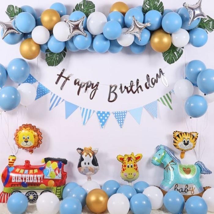 Birthdayバルーン 遊園地 バースデーバルーン 誕生日 飾り付け セット 動物 アニマル 汽車 公園 バースデー バルーン 風船 室内装飾 記念日 パーティー 1 フィールワン 通販 Yahoo ショッピング