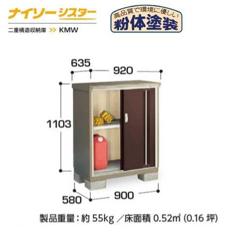 物置棚です 関東エリア限定】イナバ物置ナイソーシスター KMW-096B：全面棚タイプ