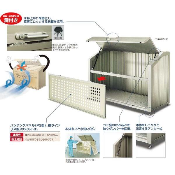 四国・ゴミストッカー（間口1230mm×奥行700mm）LGPSN-1312-07SC（連結ユニット）[GSR-819]【送料無料】ゴミ箱 ゴミ収集庫 ダストボックス ゴミステーション