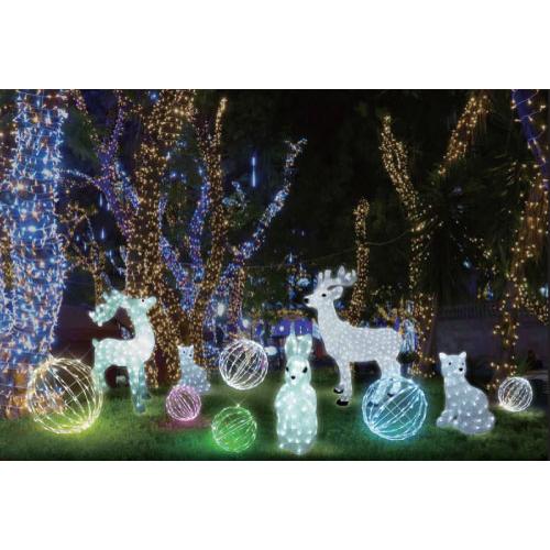 スタンドトナカイ L3D111/3Dモチーフ イルミネーション/白色LED420球