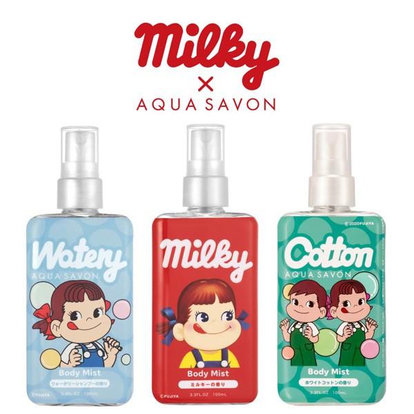 不二家 アクア シャボン×不二家 ミルキーの香り ボディミスト 100ml 