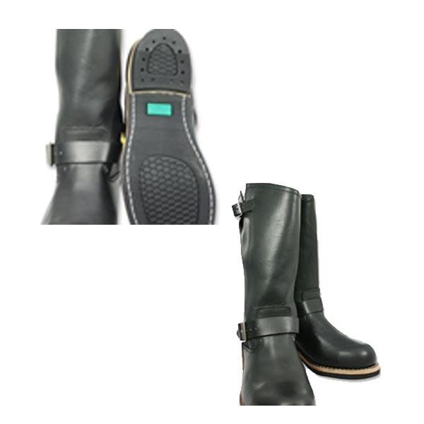 ブラック本革使用ミドル丈エンジニアブーツ【G＆B】 : フィールボーイ