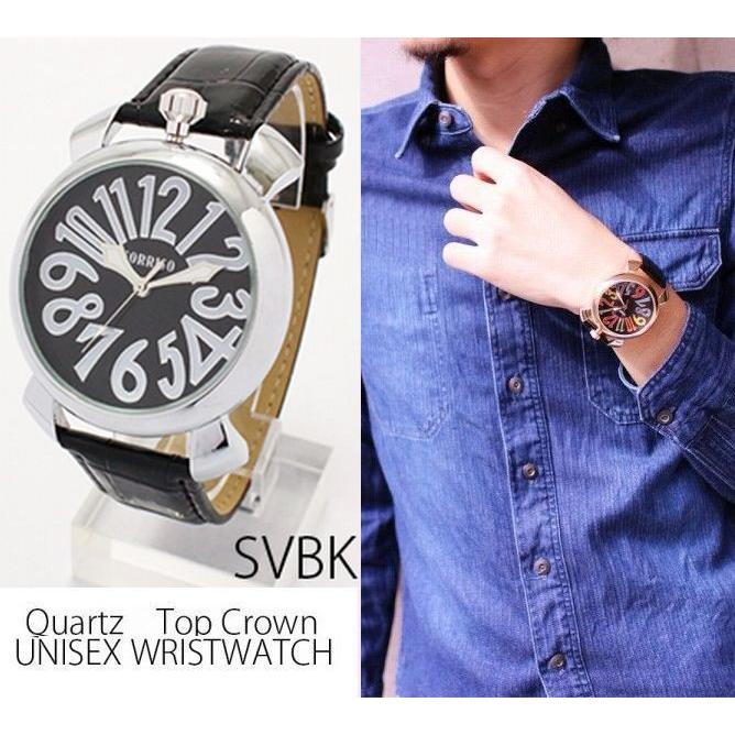 腕時計 ビッグフェイス カラフル文字盤 ウォッチ メンズ レディース