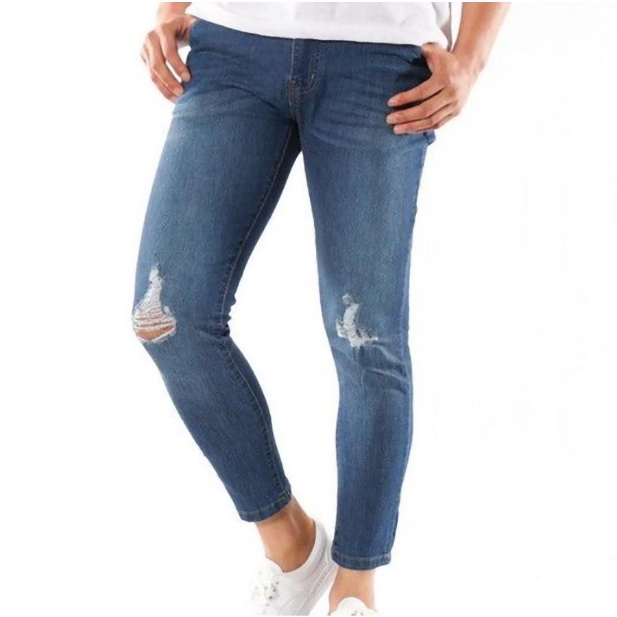 デニムパンツ ダメージ メンズ ストレッチ生地 ジーンズ 伸縮性 テーパード 細身 カジュアル 履きやすい 動きやすい Sts1179 フィールボーイ 通販 Yahoo ショッピング