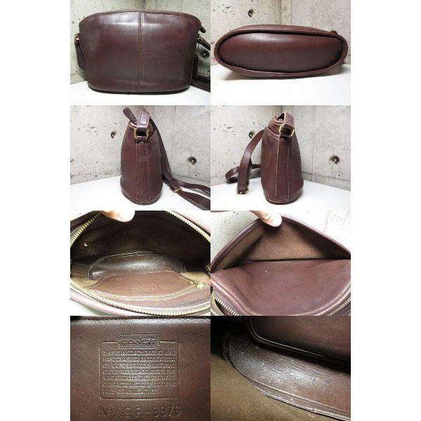 中古】 COACH/コーチ 本革 レザー ショルダーバッグ 焦げ茶 No K9P 