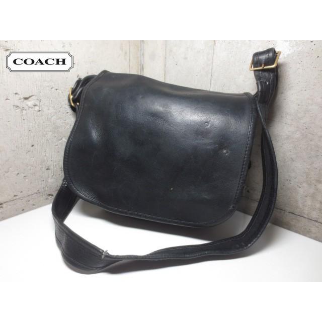 中古】COACH/コーチ 本革 レザー ワンショルダーバッグ 黒 No.055-9432 