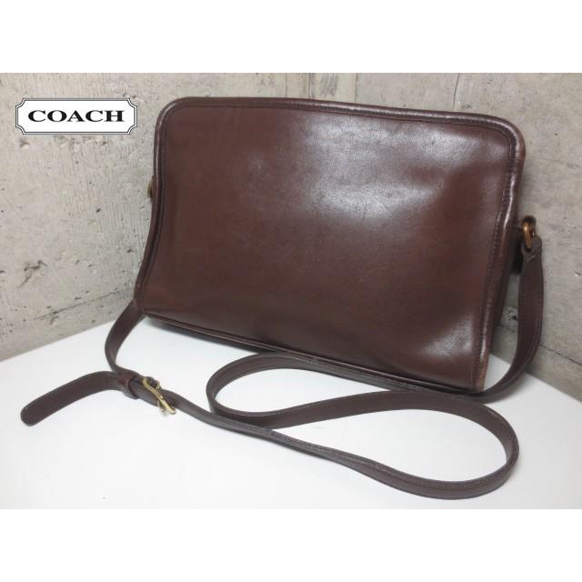 【中古】COACH/コーチ 本革 レザー ショルダーバッグ 焦げ茶系 No.F0N-9814【COACHクラシック】【OLD COACH】【オールドコーチ】｜feeling-mellow