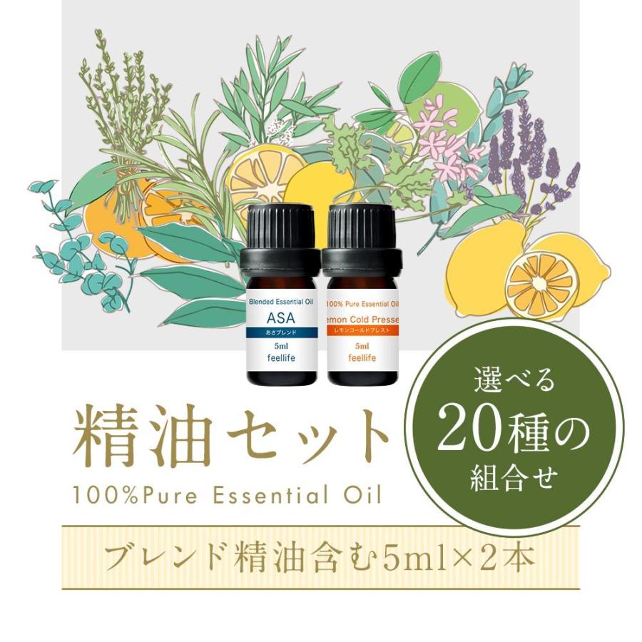 39種から選べる2本セット 各5ml ブレンド 精油 エッセンシャルオイル ラベンダー ティーツリー ローズ 送料無料 ポイント消化 送料無 Bl 5m 2set 香りで彩るくらしfeellifeyahoo 店 通販 Yahoo ショッピング