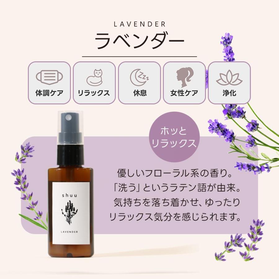 セール アロマスプレー  shuu シュー マスクスプレー 50ml ラベンダー 薄荷 スイートオレンジ 日本製 天然精油 精油アロマスプレー ルームフレグランス｜feellife｜15