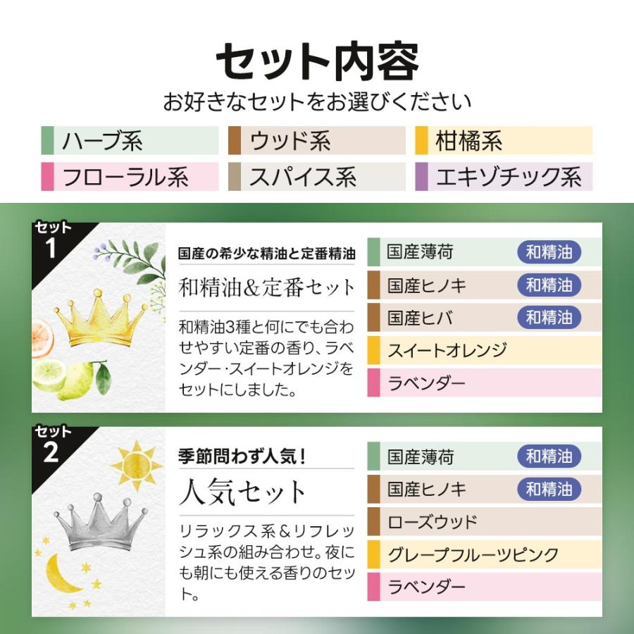 feellife ポイント15倍 アロマオイル 精油 国産 選べる セット 5ml 5本