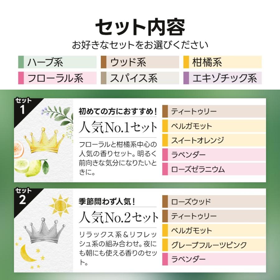 feellife(アロマ) アロマオイル セット 選べる20種 5ml×5本 feellife(アロマ) アロマオイル セット 選べる20種 5ml×5本