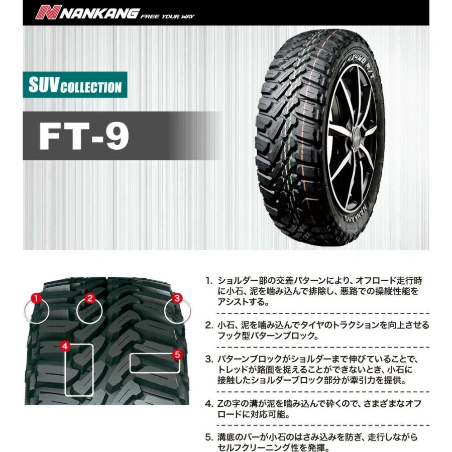 ナンカン NANKANG マッドタイヤ FT-9 195/65R15 91T ホワイトレター