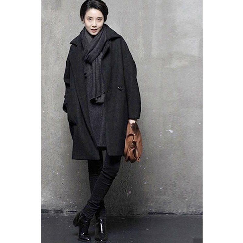 超安い 通勤 大人 ウールハーフコート 代30代40代50代 秋冬 きれいめ レディース ブラック Sからxxl 2l 大きいサイズ有り ルーズ ゆったり コート アウター Www Hospitalityplacementsusa Com