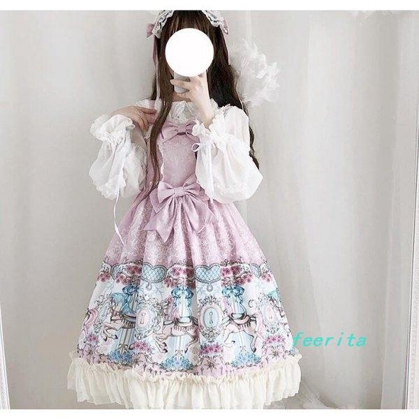 春秋着レディースワンピース可愛い風ロリータワンピースレトロワンピース膝丈秋ワンピお出かけ無袖森ガール体型カバーゆったり Feea90c0a フェリータ 通販 Yahoo ショッピング